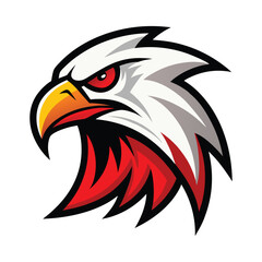 eagle head mascot icon on white background