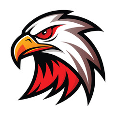 eagle head logo vector illustration on white background 