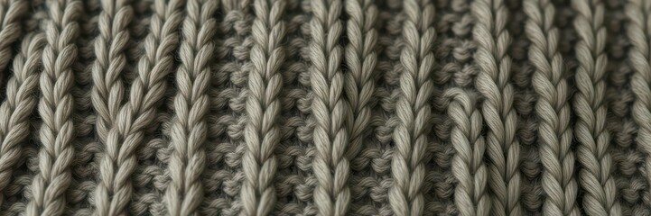 Close-up of chunky knit sweater fabric, showing textured stitch detail, winter, detail