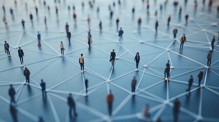 people connected through networked systems in large crowds.