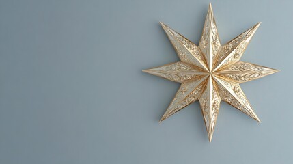 Shiny Geometric Golden Star Minimalistic Art Modern Aesthetic Object