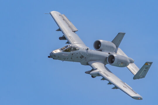 A-10 Thunderbolt II Banking in Clean Blue Sky Pass