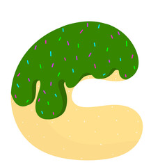 English donut letters cute clipart 