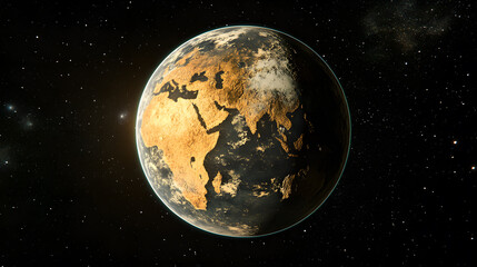 Fototapeta premium Arid Earth: A Vision of a Desolate Planet