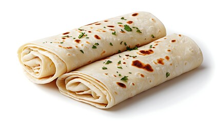 Delicious Rolled Flatbreads with Fresh Herbs
