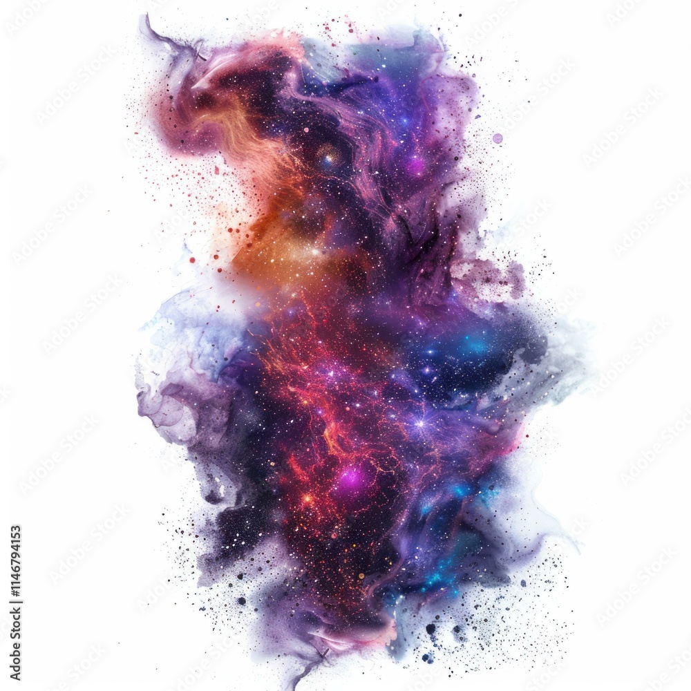Canvas Prints nebula and interstellar dust forming a colorful space cloud with stars