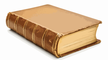 Obraz premium Vintage Old Closed Book Cover with Cloth Hardcover