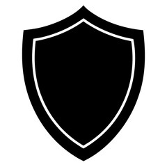  Shield icon vector silhouette on white background