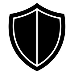  Shield icon vector silhouette on white background