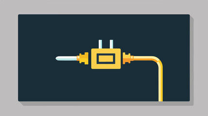 Power Extension Cord Vector Icon for Electrical Connection Illustration