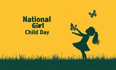 national | girl | child | day | poster | celebration