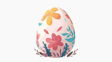 Colorful Easter Egg Isolated on White Background Vector Illustration