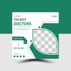 modern and very creative medical social media banner design template