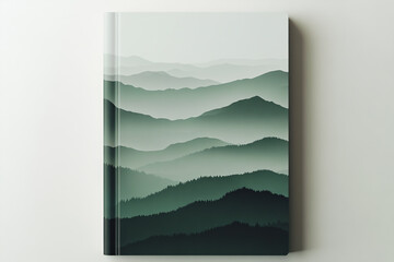 A book cover , showcasing a minimalist design with green and gray tones