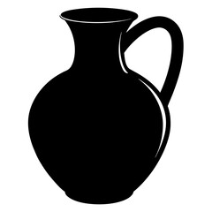  Sweet Jug silhouette on white background