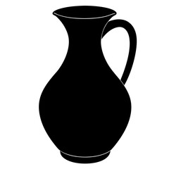  Sweet Jug silhouette on white background