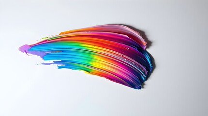 horizontal rainbow paint stroke for modern art and visual storytelling
