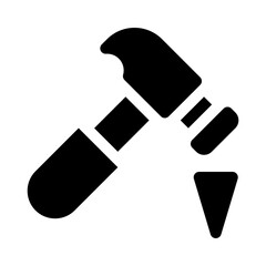 Hammer glyph icon