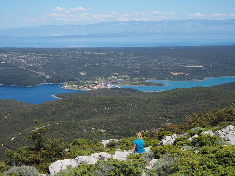 Wandern auf Mali Losinj - Blick auf Osor