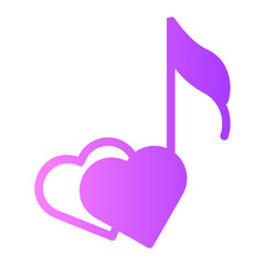 musical note gradient icon