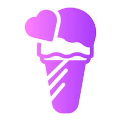 ice cream gradient icon