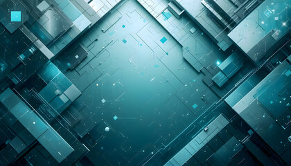 Futuristic Tech Grid Digital Circuitry Motherboard Background Wallpaper