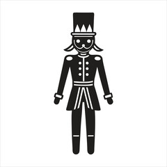 Christmas Nutcracker Silhouette Vector Art Design for Holiday Decorations