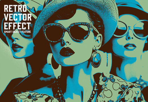 Retro Vector Effect with Generative AI