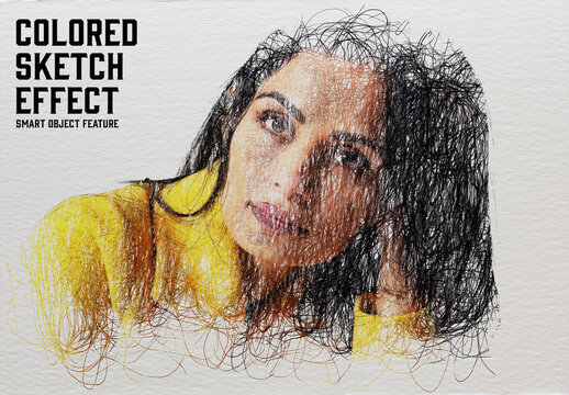 Colored Sketch Effect with Generative AI