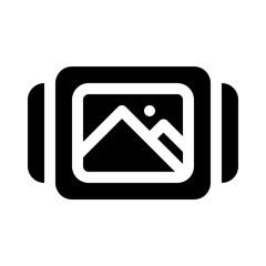 photo slides glyph icon