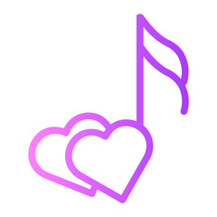 musical note gradient icon