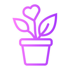 Plant gradient icon