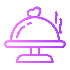 restaurant gradient icon