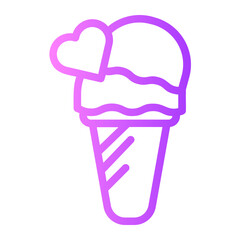 ice cream gradient icon