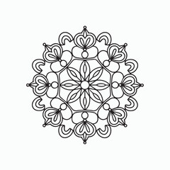Floral Patterns Kids Mandala Coloring Book page design