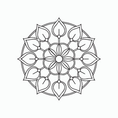 Floral Patterns Kids Mandala Coloring Book page design