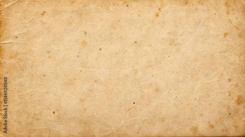 Poster aged paper texture with wrinkles and spots, perfect for vintage background design and retro projects