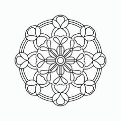 Floral Patterns Kids Mandala Coloring Book page design