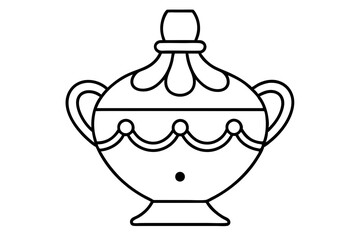 illustration of a cup of coffee and cake