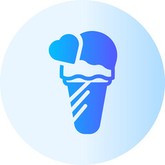 ice cream gradient icon