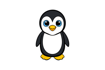 penguin cartoon isolated on white