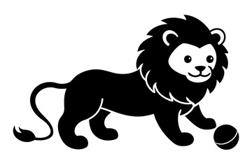 lion cartoon isolated on white