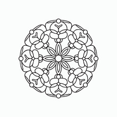 floral patterns kids Mandala art Coloring Book page design