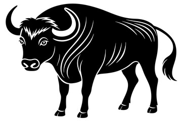  line-art-of-a-buffalo