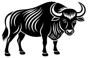  line-art-of-a-buffalo