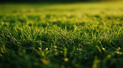 Close-up View of Lush Green Grass