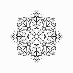 floral patterns kids Mandala art Coloring Book page design