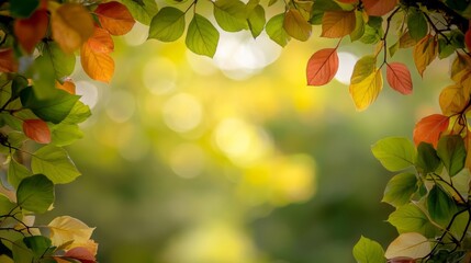 Obraz premium Autumn Leaves: Vibrant Nature Scene