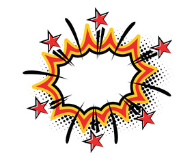 Sale explosion template icon for you text. Copy space, mega sale, discount icon, business sign. Vector on transparent background