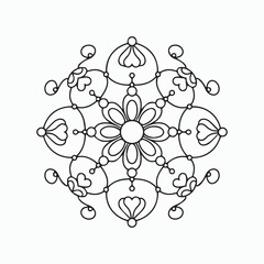 floral patterns kids Mandala art Coloring Book page design